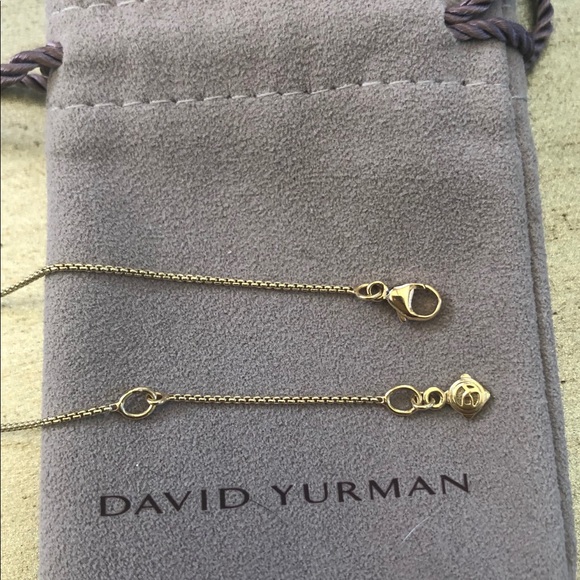 David Yurman 18k Yellow Gold Cable Wrap Necklace Citrine - Picture 6 of 8